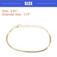 thumbnail image 3 of Vocoste Dainty Layered Bracelets for Women Flat Snake Chain Bracelet Star Moon Pendant Gifts Gold Tone 1Set, 3 of 6