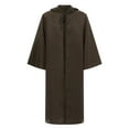 thumbnail image 1 of TiaoBug Men's Jedi Uniform Hooded Robe Tunic Cloak Outfit Halloween Cosplay Costume Tie String Cape Brown L, 1 of 6