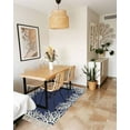 thumbnail image 4 of Coastal Coral Bath Rug 2x3ft Woven Bathroom Entryway Runner Rug,Navy Blue Ocean Marine Nautical Beach Washable Living Room Hallway Bedroom Kitchen Carpet with Tassels,Indoor Outdoor Throw Doormat, 4 of 5