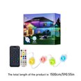 thumbnail image 3 of Permanent Outdoor Lights for House, 49 Ft Outdoor Christmas Eave Lights, Multi Color RGBIC, APP & Remote Operated, IP67 Waterproof for Roof Patio Home Decor Fans, 3 of 4