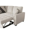 thumbnail image 6 of Zechuan Sectional Sofa with Storage Chaise - L-Shape Convertible Sofa Bed with Pull Out Sofa Bed - Modern Sleeper Sofa Couch for Living Room - Beige, 6 of 7