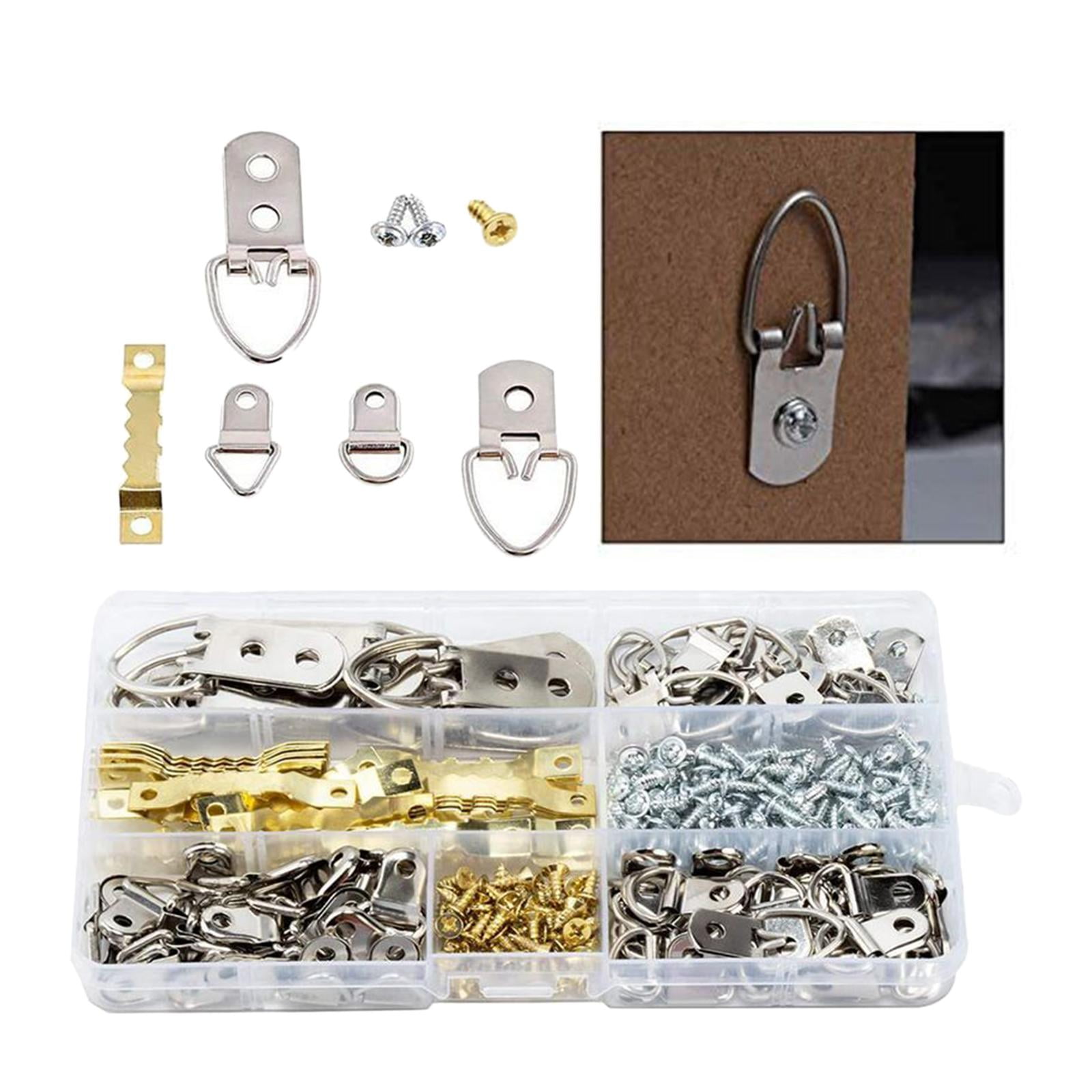 300-Piece Picture Hanging Kit - Heavy Duty Hooks, Nails, D-Rings & Wire For Frames & Mirrors