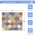 thumbnail image 5 of SKYSONIC 4 PCS Moroccan Mexican Talavera Washcloths, 12"x 12" Cotton Wash Cloths, Highly Absorbent and Soft Face Towels for Bathroom,Gym,Hotel and Spa, 5 of 7