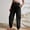 Black, variant on DuoJiaJ Women Fashion Casual Solid Color High Waist Casual Pants Pocket Side Drawstring Hem Cargo Pants Women's Cargo Pants Black L