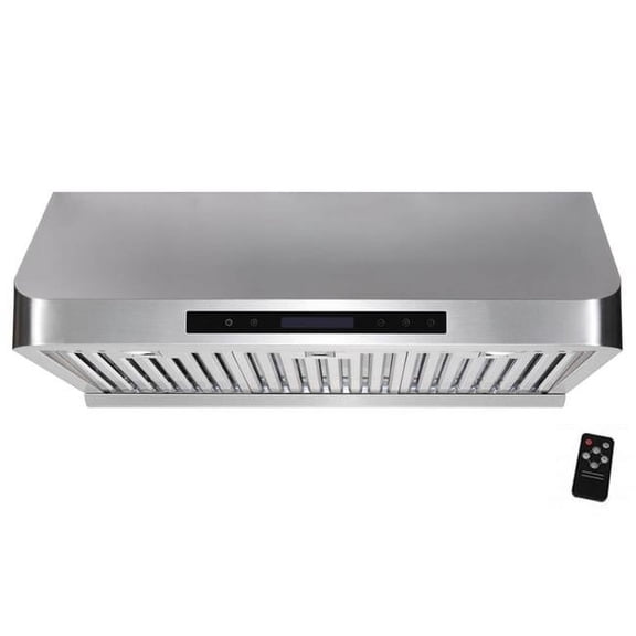 Awoco RH-S10-30S Awoco RH-S10-30S 30'W 7'H Ducted Under Cabinet 4 Speeds 8 Top Vent Stainless Steel Range Hood
