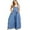 Medium Denim, variant on Vibrant Women's Jumpsuit Wide-Leg Super Flare Chambray Overalls (Small, Medium Denim)
