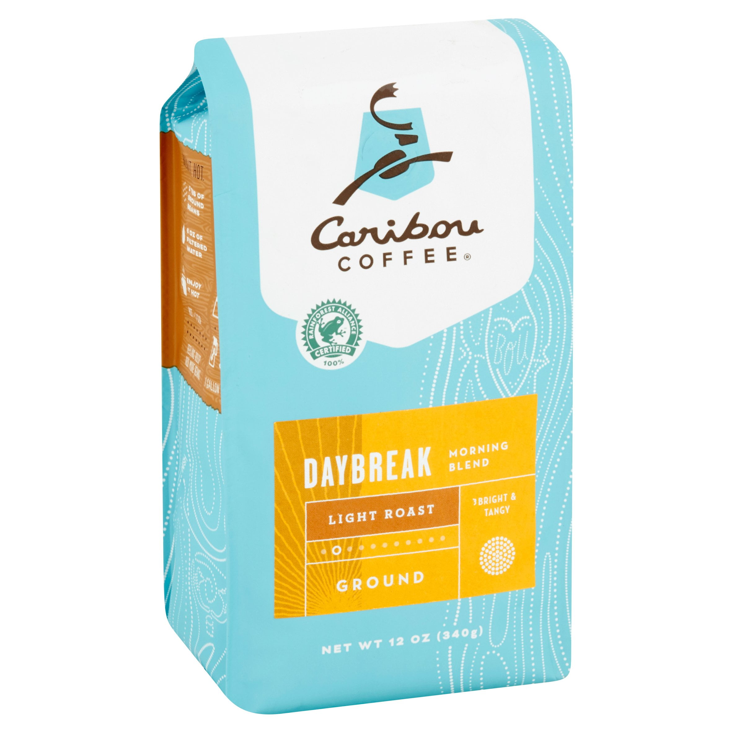 Caribou Coffee Morning Blend Daybreak Light Roast Ground Coffee, 12 oz