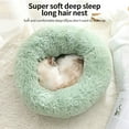thumbnail image 3 of Plush Pet Nest Fall and Winter Cotton Mat for Kittens Chihuahua Universal Dog and Cat Long Hair Nest Round Donut Plush Dog Bed (Diameter 40cm), 3 of 7