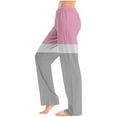 thumbnail image 4 of Hxshgdsn Womens Trendy High Waist Sweatpants Wide Leg Yoga Long Pants With Pockets Casual Soft Sportwear Pink 1 2Xl, 4 of 6