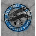 thumbnail image 2 of North Carolina Retro First in Flight Unisex Plus Fleece Graphic Hoodie Brisco Brands 2X, 2 of 5