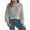Gray, variant on GigrtiJin Women's Sweater Crewneck Ribbed Cable Knitted Sweaters Casual Comfy Lantern Sleeves Fall Winter Pullover Top