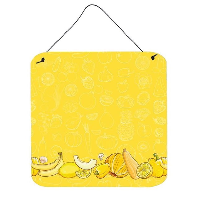 Fruits & Vegetables in Yellow Wall or Door Hanging Prints