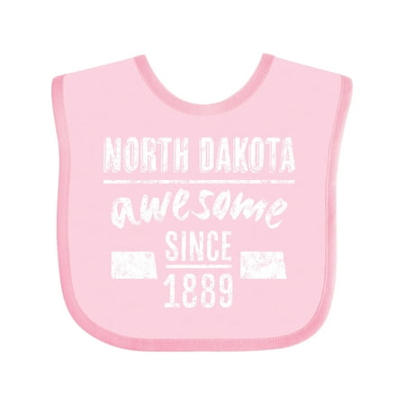 

Inktastic North Dakota Awesome Since 1889 Gift Baby Boy or Baby Girl Bib