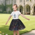 thumbnail image 3 of Sunny Fashion Girls Dress Paris Eiffel Tower Bow Colorful Rainbow Tulle Princess Party Summer 7 Years, 3 of 8