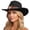A1-Black, variant on Cowboy Hat for Women and Men Western Felt Cowboy Cowgirl Hat Wide Brim Belt Buckle Retro Fedora Hats Unisex Caps