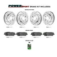 thumbnail image 2 of Power Sport Front Rear Brakes and Rotors Kit |Front Rear Brake Pads| Brake Rotors and Pads|Ceramic Brake Pads and Rotors BLCC.46004.02, 2 of 6