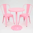 thumbnail image 3 of Heavenly Collection Pink Metal Dining Chairs – Set of 4, Modern & Durable for Kitchen or Dining Room, 3 of 10