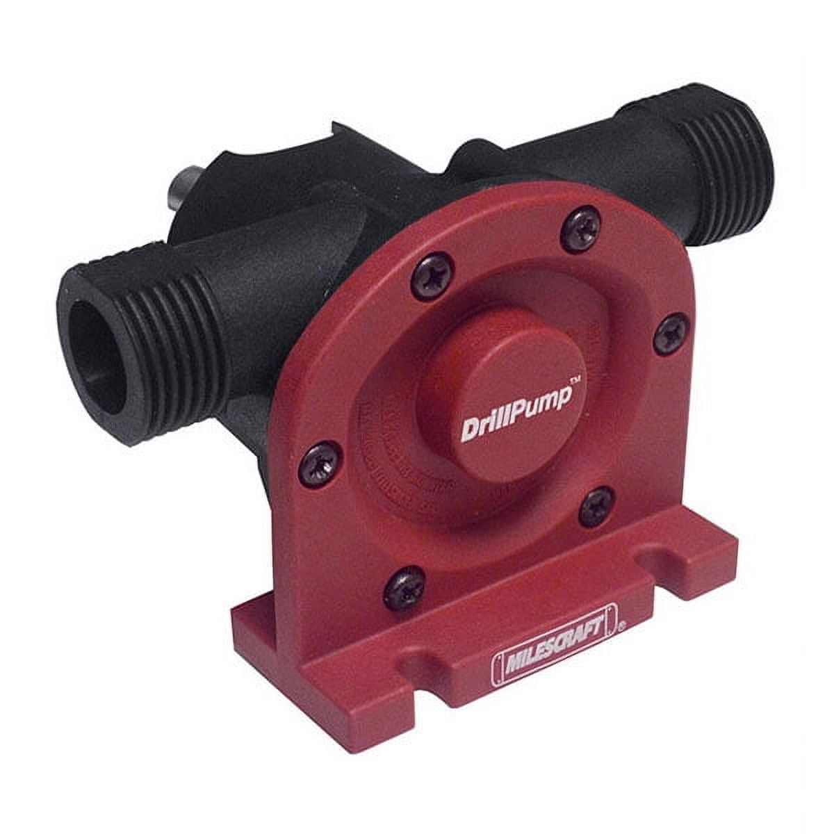 Milescraft 1314 Drill Pump 750 - Self Priming Water Pump Attachment for Drills - Water Transfer Pump - Uses Common Garden Hose - 750 Gallons per Hour