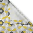 thumbnail image 3 of Ambesonne Geometric Kitchen Curtains, Squares Rounds, 55"x39", Charcoal Grey Marigold, 3 of 3