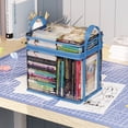 thumbnail image 1 of CNKOO  Student Book Storage Bag Transparent Storage Box Foldable Handheld Books School Supplies Organising Box, 1 of 3