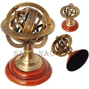 Nautical Brass Antique Armilarry Vintage Sphere Globe Collectible Armilarry 6''