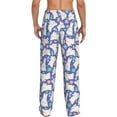 thumbnail image 3 of Xecao Cute White Rabbit Men's Straight Lounge Pajama Pants: The Ultimate in Comfortable Sleepwear, 3 of 9