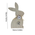 thumbnail image 3 of Gmogad Easter Wooden Rabbit Ornament Bucolic Farmhouse Tabletop Decoration, Vintage Bunny and Egg Display for Shelf Mantel and Party Setting, Festive Spring Accent for Easter Home Decor, 3 of 6