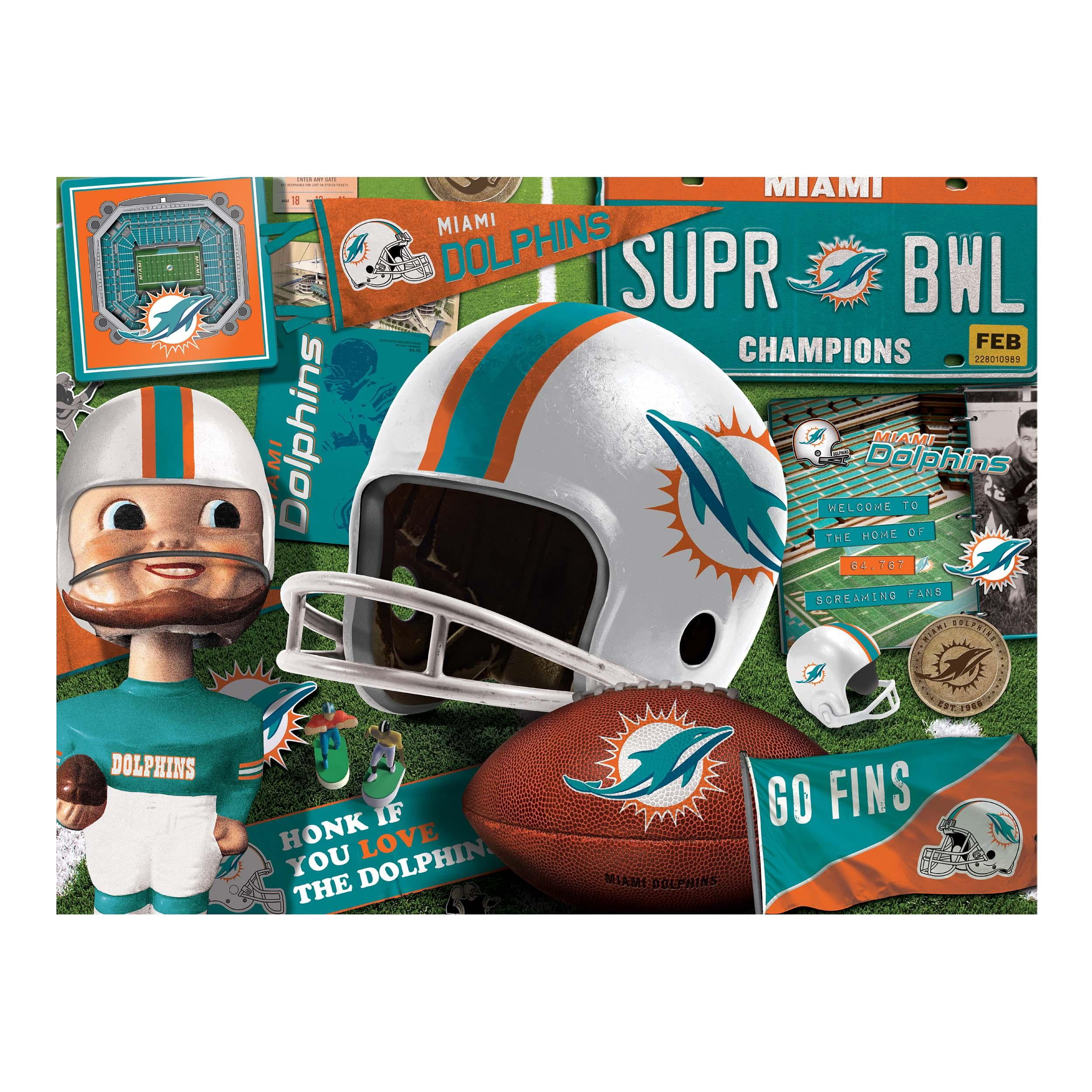 YouTheFan NFL Miami Dolphins Retro Series Puzzle – 500 PC