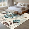 thumbnail image 4 of Blue Tulip Area Rugs 8'x10', Washable Small Throw Rugs for Living Room Patio, Vintage Floral Leaves Butterfly Plants Beige Indoor Outdoor Rug Non-Slip Low Pile Carpet Runner Reversible Floor Mats, 4 of 8
