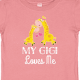 thumbnail image 4 of Inktastic Gigi Loves Me Girls Giraffe Granddaughter Girls Baby T-Shirt, 4 of 5