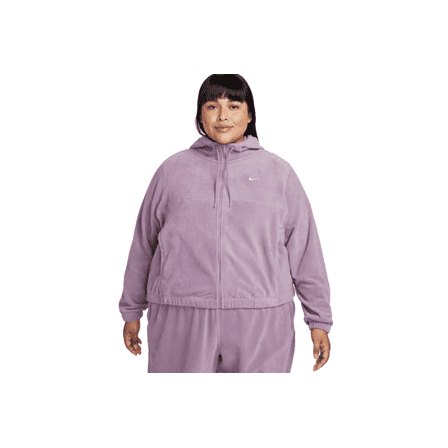 Nike Plus Size Therma-fit Full-Zip Fleece Hoodie - Violet Dust/pale Ivory