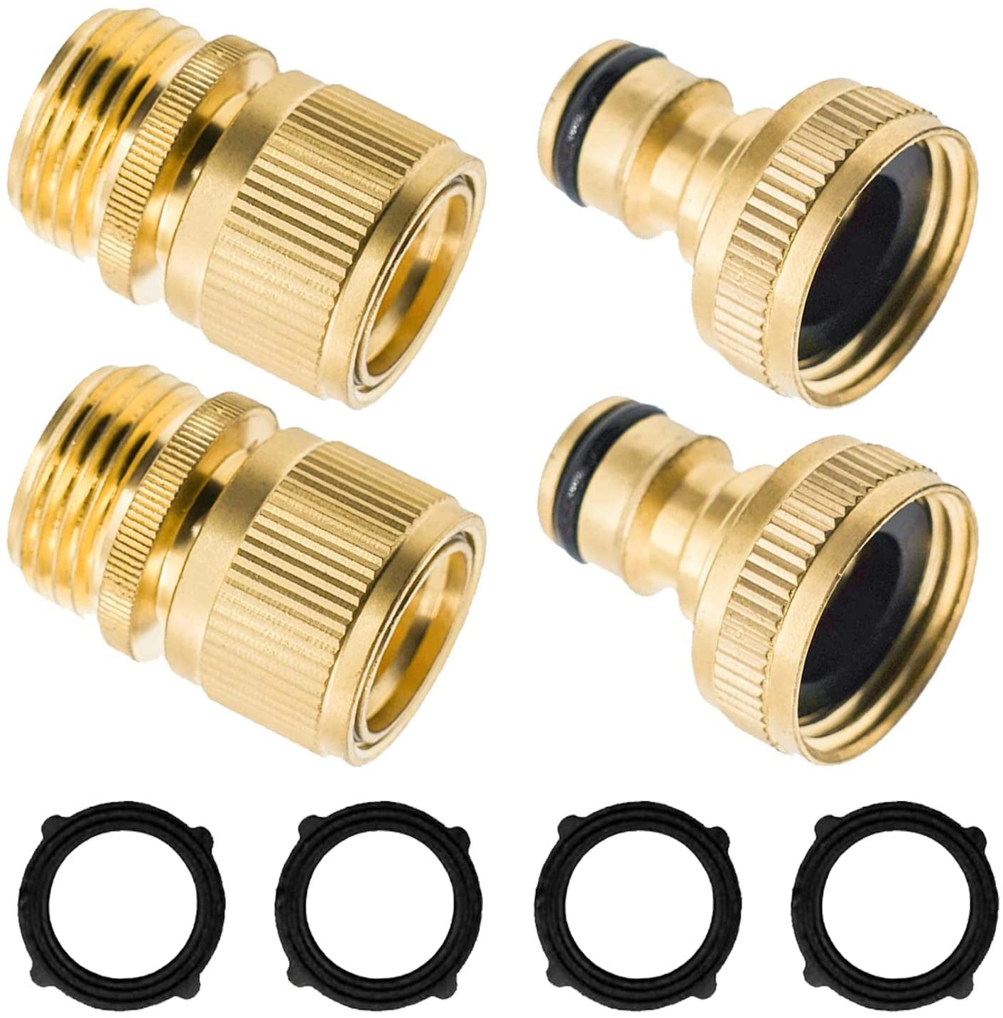 Garden Hose Quick Connector, Solid Brass Quick Connector and