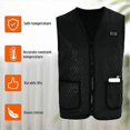 thumbnail image 2 of Heated Vest with 3 Gear Temperature Control 11 Heating Zone Lightweight Dual Control USB Heating Vest for Men Women Camping Hiking Fishing, 2 of 5