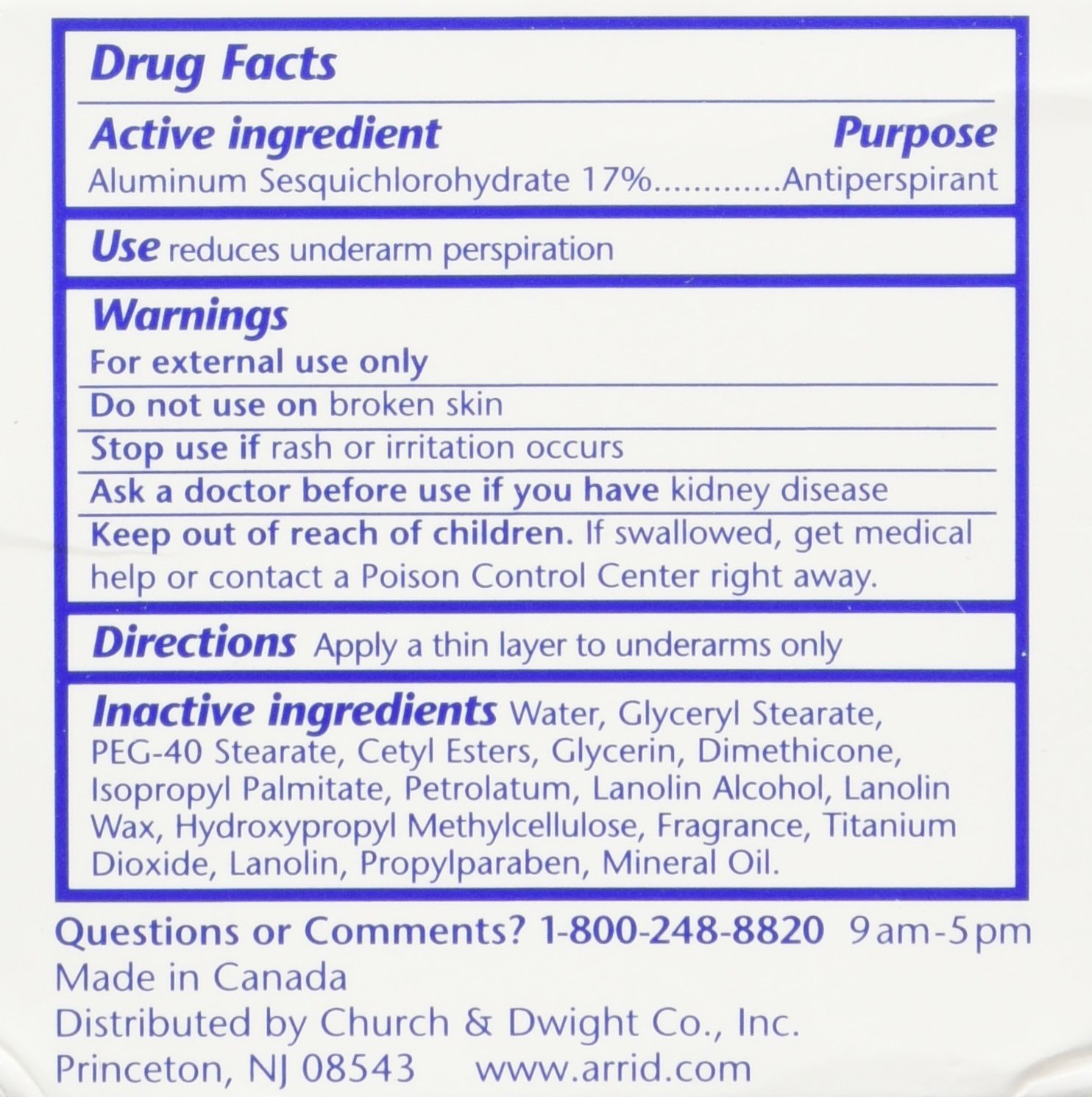 Arrid Extra Dry Anti-Perspirant/Deodorant Cream, 1.0 oz. - image 3 of 5