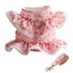 thumbnail image 4 of Methold Conjunto de correa de ropa impresa para mascotas, chaleco de cuello de encaje de seguridad para correr, arnés de Animal, ropa Halter acolchada L 5piezas, 4 of 6