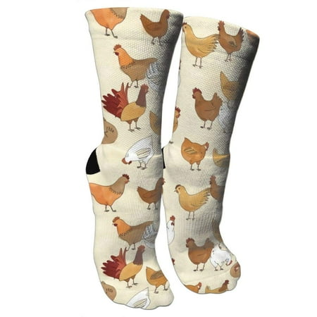 

A Brood Of Chickens Women S Cotton Moisture Wicking Extra Heavy Cushion 3d Athletic Crew Socks