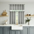 thumbnail image 5 of Archaeo Cotton Blend Button Tab Top Cafe Curtain Valance, 54"x14", Gray, 5 of 5
