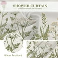 thumbnail image 4 of Spring Floral Shower Curtain- Sage Green Plant Leaves Wildflower Nature Botanical Flower Fabric Cloth Bath Shower Curtain Set with 12 Hooks for Bathroom Decor Accessories, 72"x72", 4 of 6