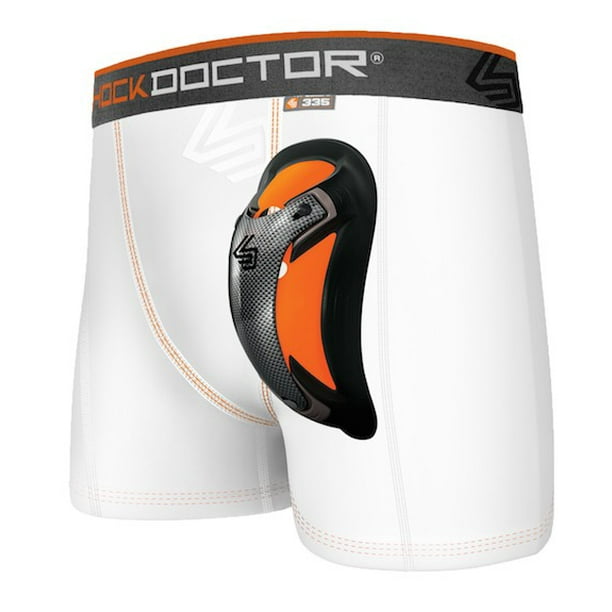 Shock Doctor Shock Doctor Mens Ultra Pro Boxer Compression Shorts w/ Carbon Flex Cup White XL