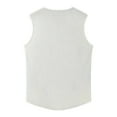 thumbnail image 4 of VSSSJ Men's Sleeveless Beach Shirts Textured Summer V Neck Tank Tops Loose Fit Vacation Casual Lightweight Solid Color T-Shirts White XXL, 4 of 8