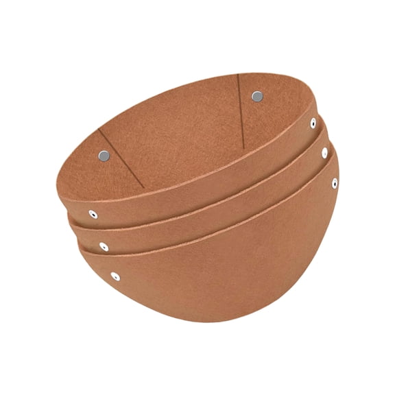 COOLHOOD 3 Pack Heavy Duty Round Felt Hanging Planter Basket Inserts Liner Snaps Design Prevents Bird Nesting Holds Soil