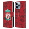thumbnail image 1 of Head Case Designs Officially Licensed Liverpool Football Club Digital Camouflage Home Red Crest Leather Book Wallet Case Cover Compatible with Apple iPhone 13 Pro, 1 of 6