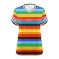 thumbnail image 6 of Enjoytime Short Sleeve Shirts for Women Summer Striped V-Neck Blouses Fashion Casual Plus Size Tops, 6 of 6
