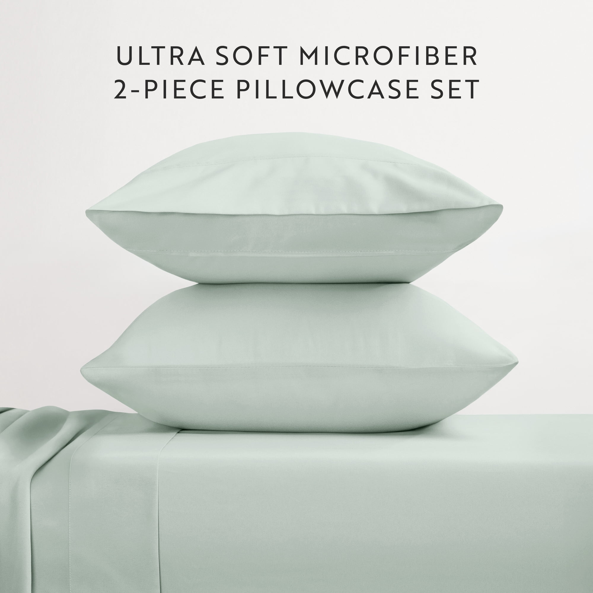 Noble Linens 2 Piece Pillow Case Set, Mint, King