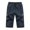 thumbnail image 6 of Favoffer Men Quick Dry Capri Hiking Pants Stretch Elastic Waist Zipper Pockets Outdoor Sports Cropped Trousers, 6 of 6