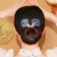 thumbnail image 4 of HEVIRGO Peacock Shape Hair Clip Bun Maker Women Peacock Hairstyle Twist Hair Curler Bun Maker Easy Fast Snap Roll Hair Tool for Long Hair, 4 of 8