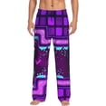 thumbnail image 2 of Lsque Geometry Dash Print Men's Pajama Pants, Lounge Pant - Comfortable Home Wear,Elastic Waistband, Stylish Design-Large, 2 of 9