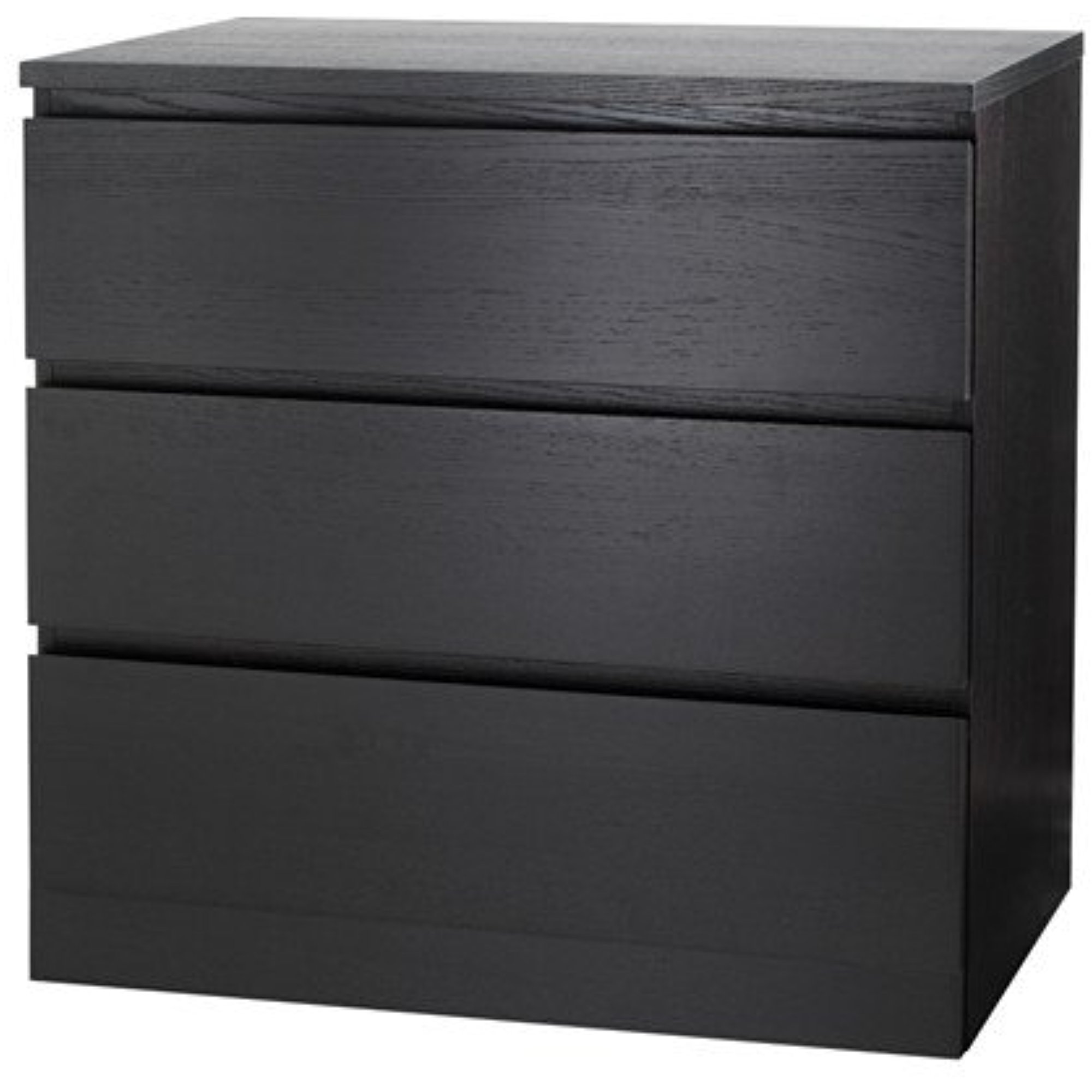 Black - 3 Drawer Chest 3 Drawer With Metal Handles /& Runners Home Livingroom Hallway Storage Wellgarden Black Chest of Drawers Bedroom Furniture Tall Chest of Drawers