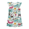 thumbnail image 1 of Luvoko Pyjamas pour Enfants Filles Mode Robe Imprimée Mignonne Robe Décontractée pour Tout-Petits Robes Mignonnes en Dentelle Robe de Baptême pour Tout-Petits Ensemble Jupe pour Filles Robe à Carreaux Tenues de Fête pour Filles, 1 of 2