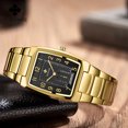 thumbnail image 5 of Square Watches for Men Stainless Steel Mens Square Watch with Date Original Waterproof Analog Quartz Fashion Business Casual Wristwatch, 5 of 8